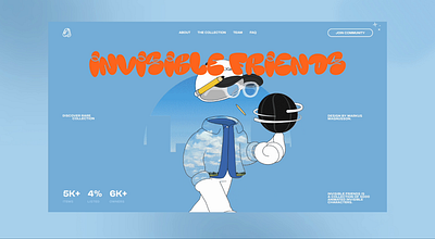 Invisible Friend NFT 3d animation branding design graphic design landing page logo motion graphics nft ui ui design uiux design ux ux design web design