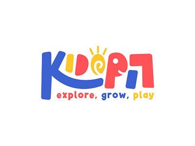 Kidopia Logo desainer logo dino logo freelancer fun logo jasa logo kids logo modern logo playfull logo toy store logo wordmark logo