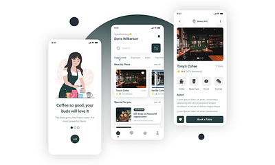 Coffee Shop app design ui ux