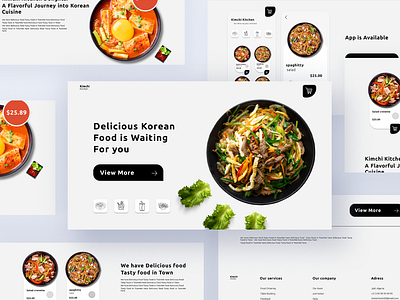 Kimchi Kitchen restaurant website app branding design figma ui ux website