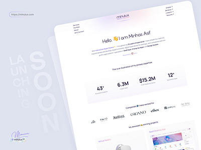 Portfolio web design case study design design figma figma design landing page minimal web design minuiux portfolio design portfolio web design product design projects saas expert ui uiux design upwork user experience ux website design