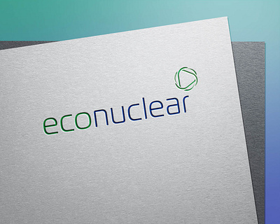 Econuclear branding design flat graphic design logo minimal vector