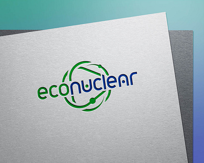 Econuclear branding design flat graphic design logo minimal vector