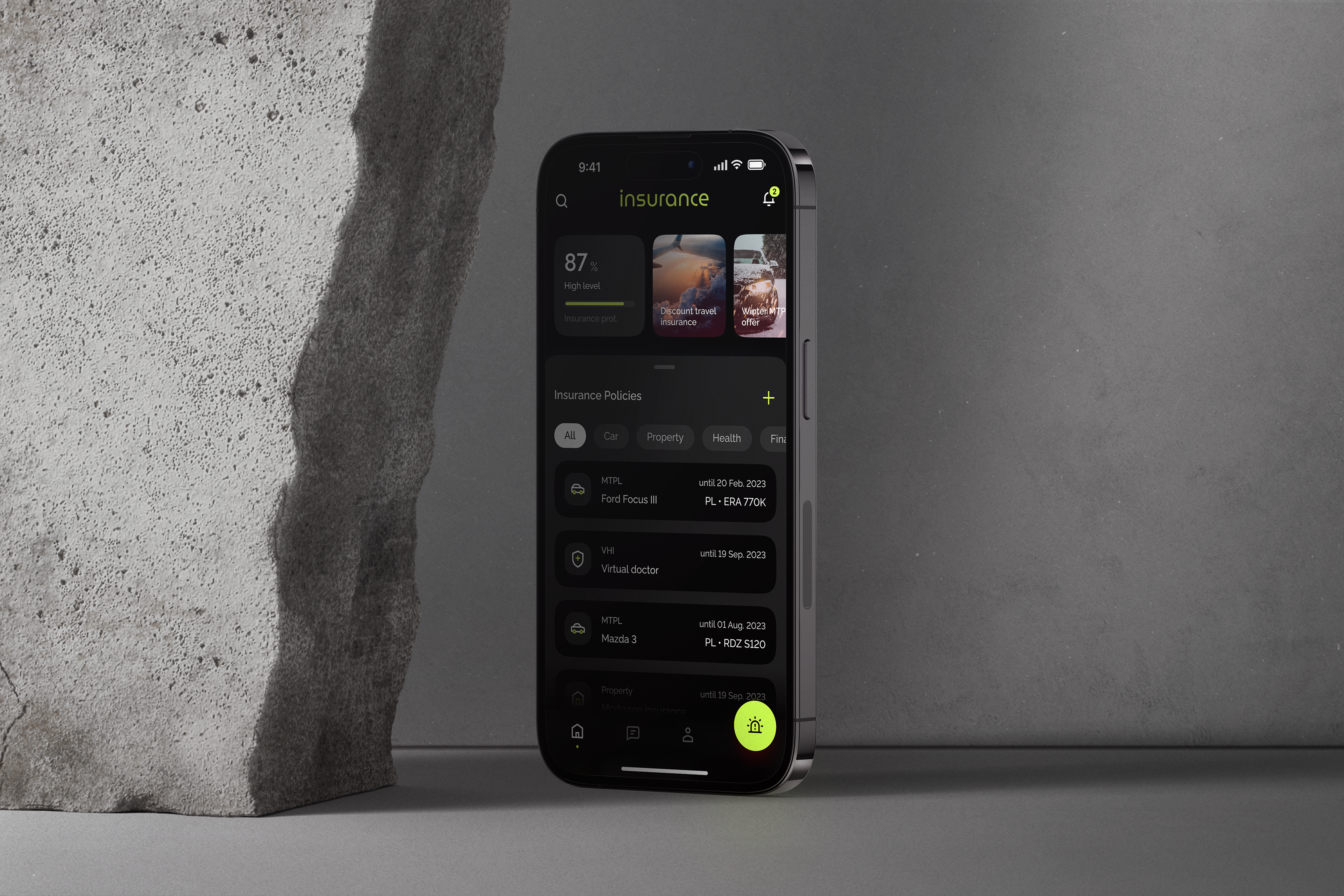 insurance app app branding design graphic design ios mobile ui ux