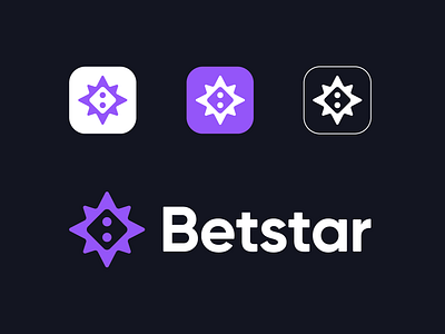 Betstar - online casino bet betting blockchain branding casino crypto crypto currency dice gambling geometric identity logo logo designer modern modern logo online logo star symbol tech technology