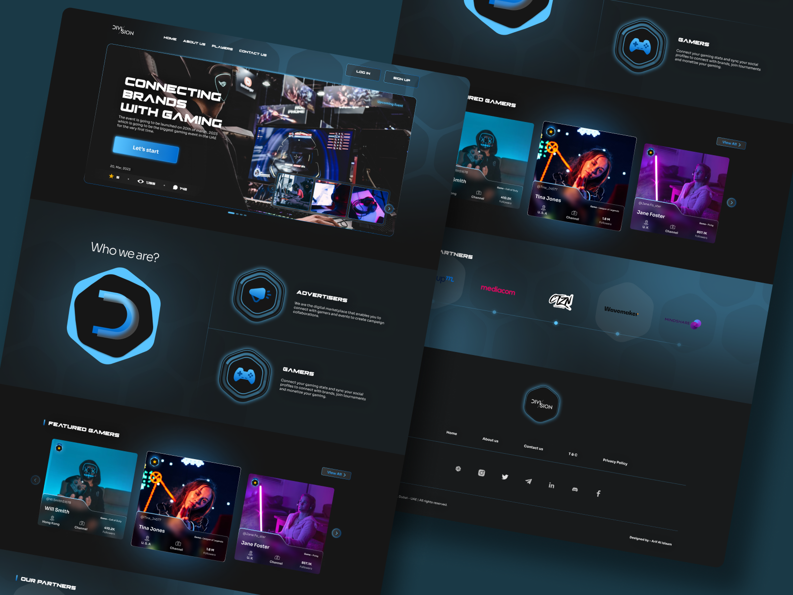 Gaming Event - Web Interface by Arif Al Islam on Dribbble