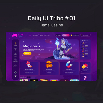 Daily UI Tribo Criativa - Cassino design figma graphic design ui ux website