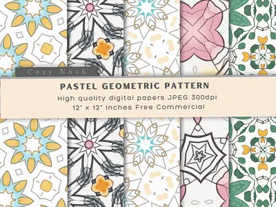 Pastel Geometric Pattern graphic design
