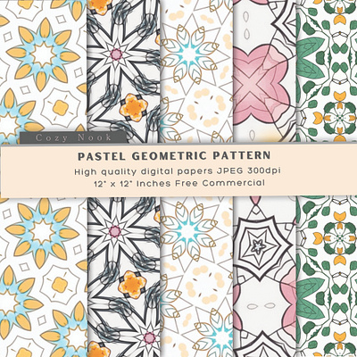 Pastel Geometric Pattern graphic design