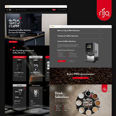 Rijo42 Coffee Landing Page design graphic design ui ux web design