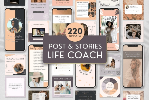 Life Coach Social Media Templates Canva instagram stories instagram template life coach life coach template social media social media posts social media template