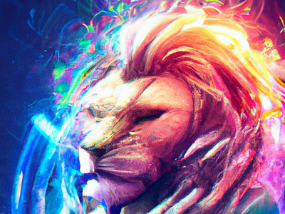 The Lion Warrior graphic design