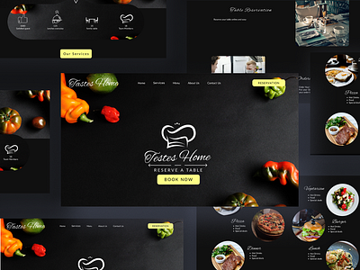 Tastes Home | Restaurant website | UI Design branding design figma ui ui design ux web design website