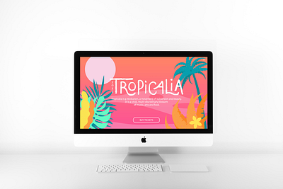 Homepage for a Tropical Festival website design graphic design illustration ui vector
