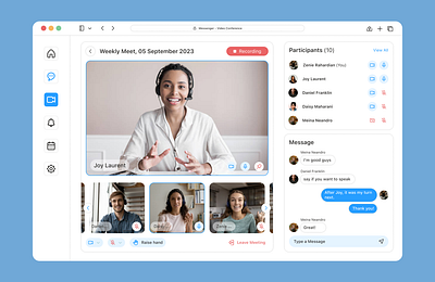 Daily UI Challenge - D7 - a video conference for messenger branding daily ui challenge design desktop messenger desktop ui ui ux design uidesign video conference video conferenceui