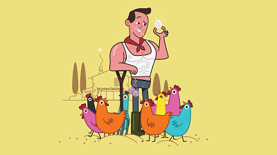 an egg chicken illustration