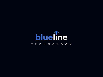 Client - Local Shop called BlueLine Technology branding design logo renderix wordmark