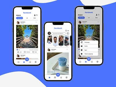 Facebook_Redesign branding facebook fb indonesia mobile mobile app redesign ui ux