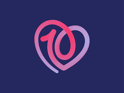 10 + Heart - Symbol Exploration 10 brand branding design doctor gradient graphic design heart identity illustrator logo logomark mark medicine minimal shape simple symbol vector
