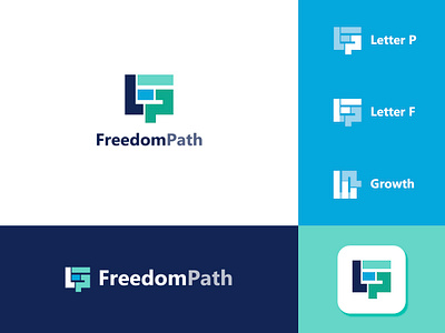FreedomPath Logo brand branding business company concept consultant creative design designer grow growth idea illustration lettering letterlogo logo logotype minimal minimalist modern