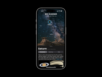 Sky Scanner Concept app design fan art ios planets space ui ux