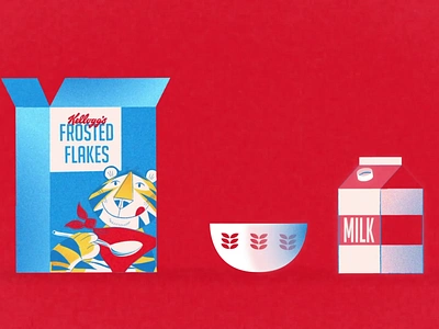 Retro Kellogg's Logo Intro animation design graphic design illustration kelloggs logo animation logo intro motion design motion graphics primary colors retro vintage