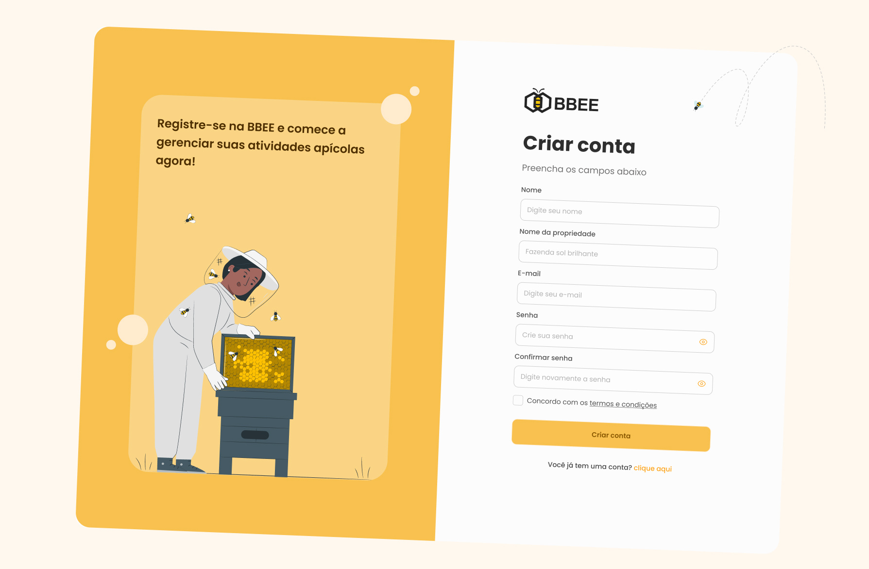 BBEE - Create an account / register branding design register ui vector webdesign