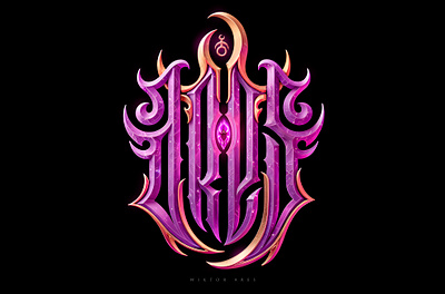 Ares Slaanesh 40000 design game high style lettering logo logotype music typography warhammer