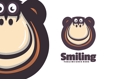 Smiling animal branding cute mascot design graphic design illustration logo ui vector