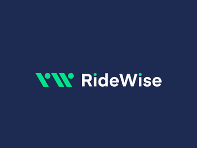 RideWise branding clean geometric logo modern trendy unique