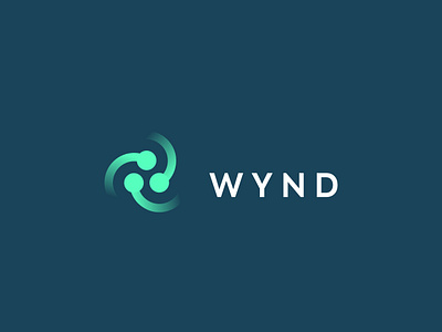 WYND branding geometric logo minimal modern simple unique