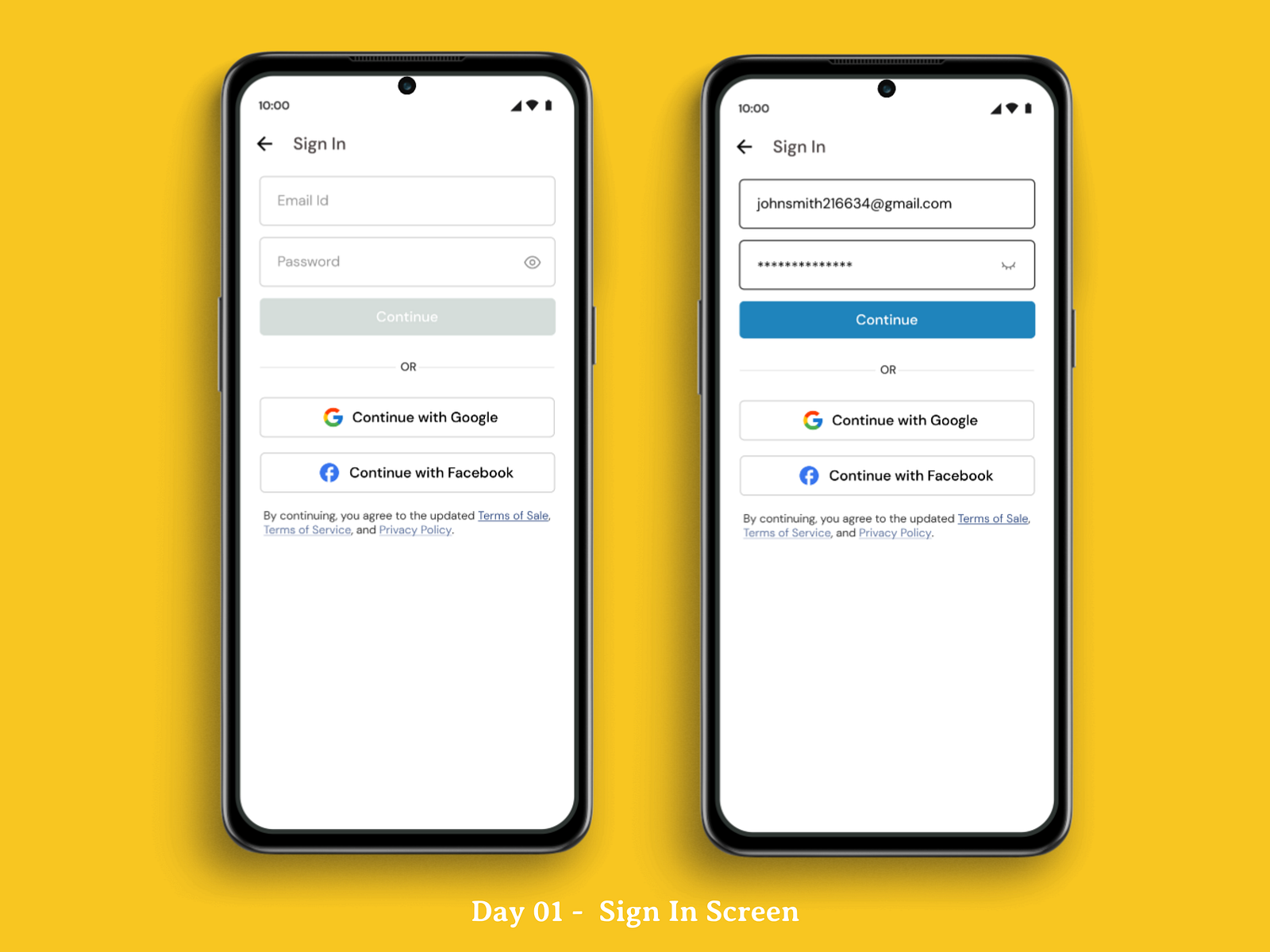 Day 01 - Sign In UI Design by kaveepriyaa on Dribbble
