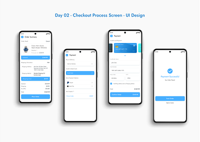 Day 02 - Checkout Process Screen UI Design figma ui