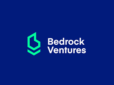 Bedrock Ventures branding geometric logo minimal modern simple unique