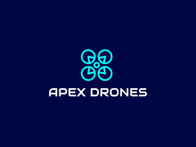 Apex Drones branding clean geometric logo minimal modern simple trendy unique