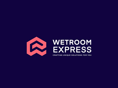 Wetroom Express branding clean geometric logo minimal modern simple unique