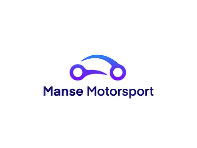 Manse Motorsport branding clean geometric gradient logo minimal modern trendy unique