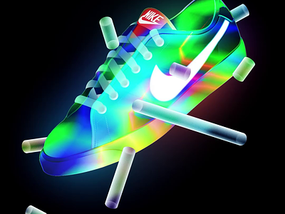 Chromatic Nike Blazer animation illustration motion graphics nike sneaker