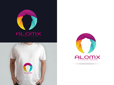alomx colorful logo design 3d branding graphic design logo ui