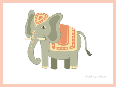 Indian elephant illustration for kids artist children elephant gif graphic design illustration indian elephant kids kids illustration sprite