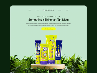 💻 Somethinc x Sinchan Tahilalats - Hero Section beauty beauty web clean clean web facial web hero landing page sinchan skin care skin care web tahilalats ui uiux website