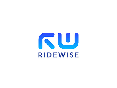 Risewise branding clean gradient logo minimal modern simple trendy unique