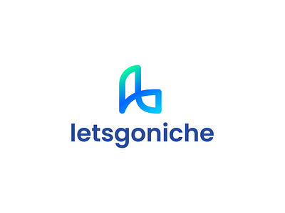 letsgoniche branding geometric gradient logo minimal modern simple trendy unique