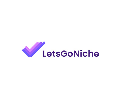 LetsGoNiche branding clean geometric logo minimal modern trendy unique