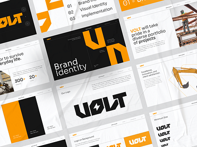 Volt Contractor - Brand Identity Guidelines brand brand book brand guide brand guidelines brand identity branding branding design construction contractor graphic design guide identity identity guidelines implementation logo logo design logo guide