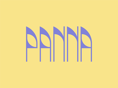 PANNA Lettering adobe illustrator branding cute design exploration feminine geometric lady lass logo logotype minimalistic miss panna type