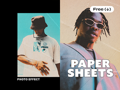 Crumpled Paper Sheets Poster Effect crumpled download effect filter free freebie magazine overlay paper photo pixelbuddha psd retro texture vintage zine