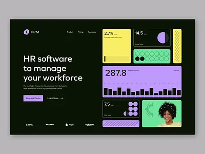 HRM - SaaS Platform arounda hiring hr hrm human resource platform product page design recruitment saas software ui uiux ux web web design web marketing web site webdesign webpage website