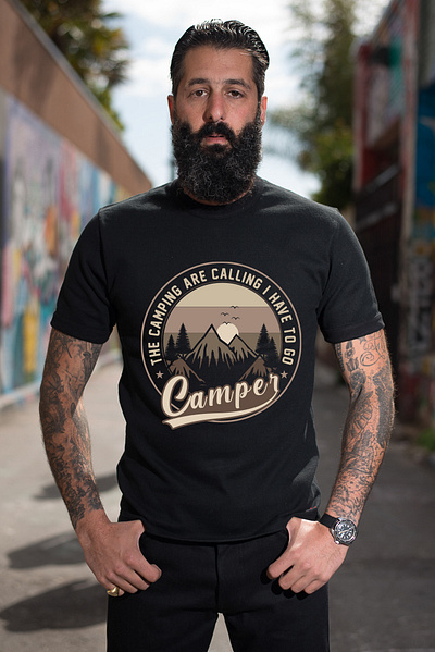 camping t shirt design best design camping t shirt design custom design illustration logo rertro shirts summer t shirt t shirt designs typogra typography typography t shirt design unique design vector vintage vintage design