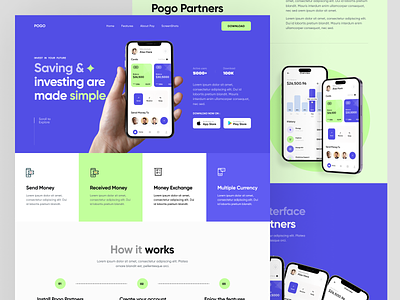 App Landing Page app app landing page app website homepage landing page website website design